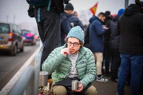 MOTORI - Formula 1 - Ferrari supporters for the first time of Lewis Hamilton on Ferrari F1