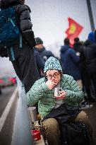 MOTORI - Formula 1 - Ferrari supporters for the first time of Lewis Hamilton on Ferrari F1