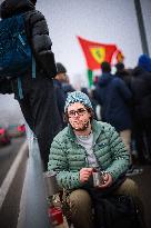 MOTORI - Formula 1 - Ferrari supporters for the first time of Lewis Hamilton on Ferrari F1