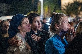 Tel Aviv Live Broadcast Hostages Release - Israel