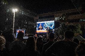 Tel Aviv Live Broadcast Hostages Release - Israel