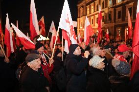 Anti-government Protest In Krakow