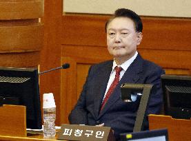 Court hearing for impeached S. Korean president