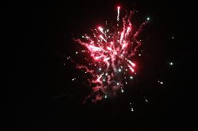 Sparklers On New Year's Eve In Krakow