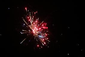 Sparklers On New Year's Eve In Krakow