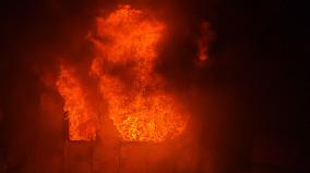 Greek Firefighters In Action