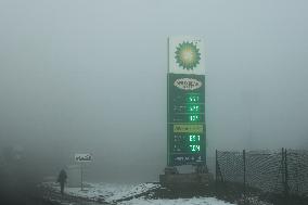 Foggy Day On Polish Roads