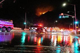 US Firefighters Fight Sepulveda Fire - LA