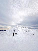 Representatives of NATO, EU member states and Ukraines military climb Mount Hoverla