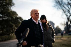 President Trump Speaks To Media At White House - DC