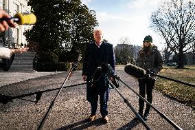 President Trump Speaks To Media At White House - DC