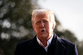 President Trump Speaks To Media At White House - DC