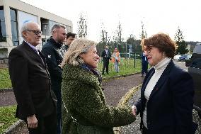 Annie Genevard, Minister Of Agriculture And Food Sovereignty, To The Danone Factory In France