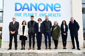 Annie Genevard, Minister Of Agriculture And Food Sovereignty, To The Danone Factory In France