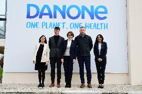 Annie Genevard, Minister Of Agriculture And Food Sovereignty, To The Danone Factory In France