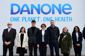 Annie Genevard, Minister Of Agriculture And Food Sovereignty, To The Danone Factory In France