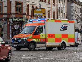 German Ambulance On A Mission