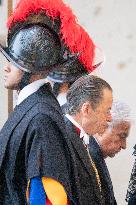 Panama's President Jose Raul Mulino Quintero Arrives For His Meeting With Pope Francis At The Vatican