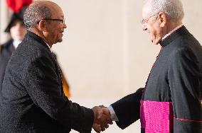 Leslie Voltaire, President Of Haiti's Transition Council, Arrives For His Meeting With Pope Francis At The Vatican, On January 2