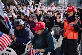 Rally Demanding The Release Of President Yoon Suk-yeol