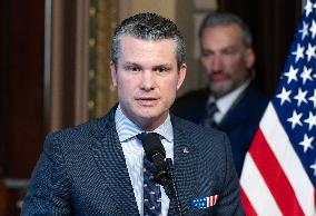 VP Vance Swears-In Pete Hegseth as US Secretary of Defense