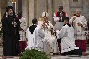 Pope Francis' Second Vespers On The Feast Of The Conversion Of St Paul