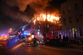4-alarm Fire At 335 Graham Avenue In Williamsburg Brooklyn New York City