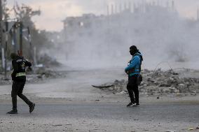 Humanitarian Aid Trucks Enter Gaza