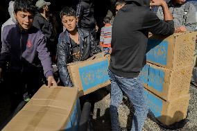 Distribution Of Humanitarian Aid In Gaza