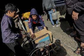 Distribution Of Humanitarian Aid In Gaza