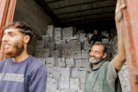 Distribution Of Humanitarian Aid In Gaza