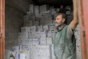 Distribution Of Humanitarian Aid In Gaza