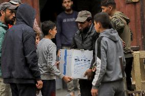 Distribution Of Humanitarian Aid In Gaza