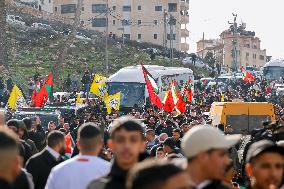 Second Batch Of Palestinian Prisoners Arrive In Ramallah