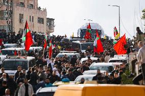 Second Batch Of Palestinian Prisoners Arrive In Ramallah
