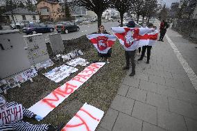 Protest At Belarus And Embassy In Warsaw