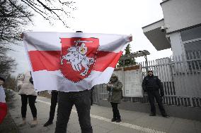 Protest At Belarus And Embassy In Warsaw