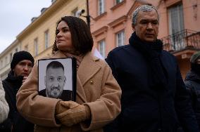 March Of Belarusians In Warsaw.