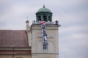 March Of Belarusians In Warsaw.
