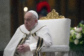 Pope Francis at second vespers on the anniversary of St. Paul's conversion - Rome