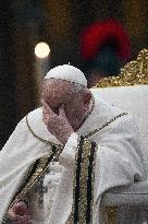 Pope Francis at second vespers on the anniversary of St. Paul's conversion - Rome