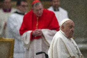 Pope Francis at second vespers on the anniversary of St. Paul's conversion - Rome