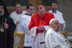 Pope Francis at second vespers on the anniversary of St. Paul's conversion - Rome