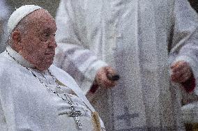 Pope Francis at second vespers on the anniversary of St. Paul's conversion - Rome