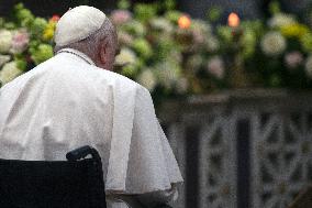 Pope Francis at second vespers on the anniversary of St. Paul's conversion - Rome