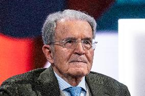 Romano Prodi Host Of The Program In Other Words On La7