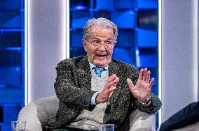 Romano Prodi Host Of The Program In Other Words On La7