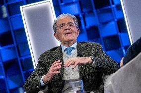 Romano Prodi Host Of The Program In Other Words On La7