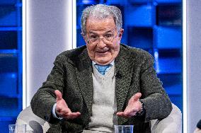 Romano Prodi Host Of The Program In Other Words On La7