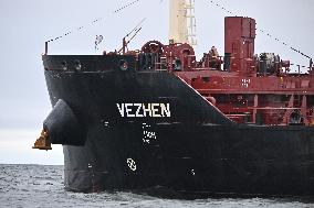 CARGO SHIP VEZHEN STOPPED OUTSIDE KARLSKRONA